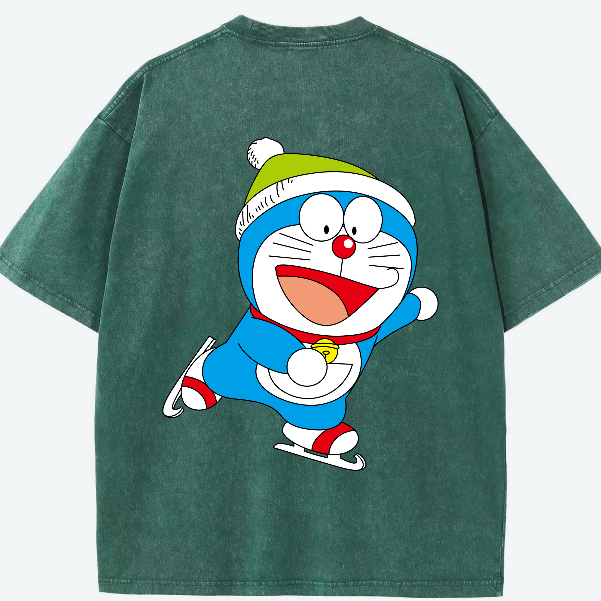 （画像用） ドラえもん Doraemon 綿100% ヴィンテージ風 半袖Tシャツ（背面プリント）